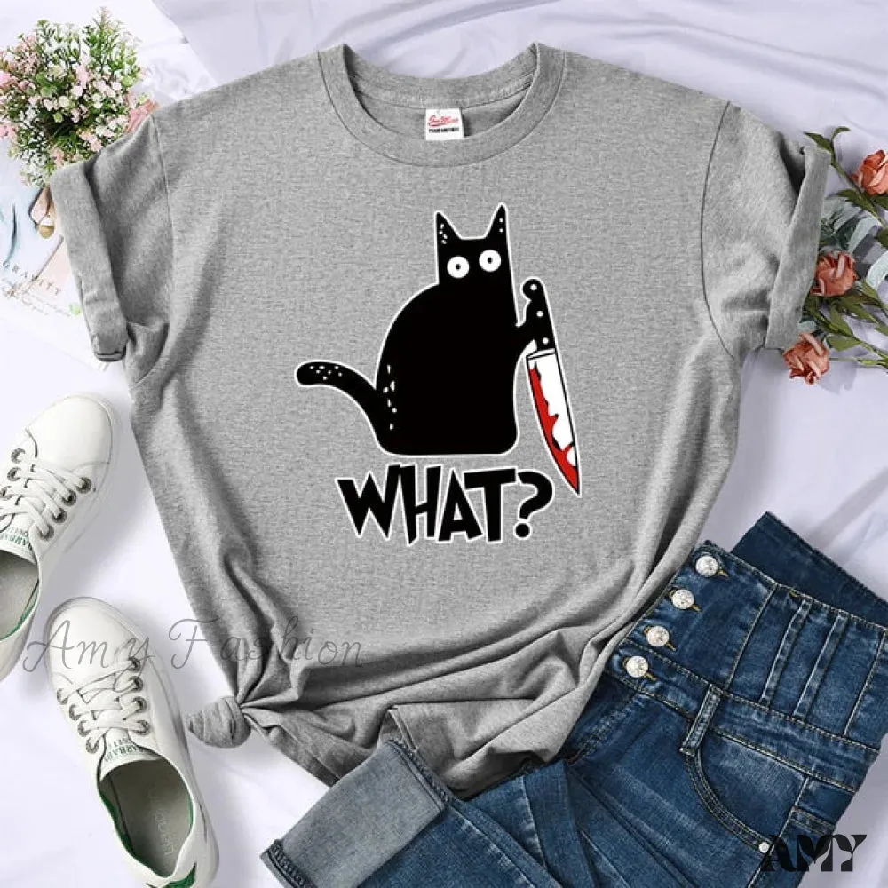 Amy Fashion - Oversize Crewneck Tops Simplicity T-Shirt