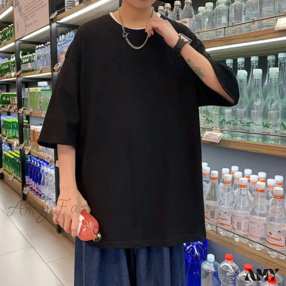 Amy Fashion - White Cartoon Female Kawaii Tops Tee