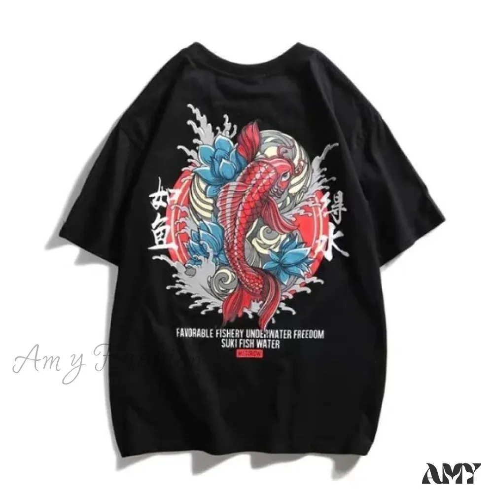 Amy Fashion - White Cartoon Female Kawaii Tops Tee