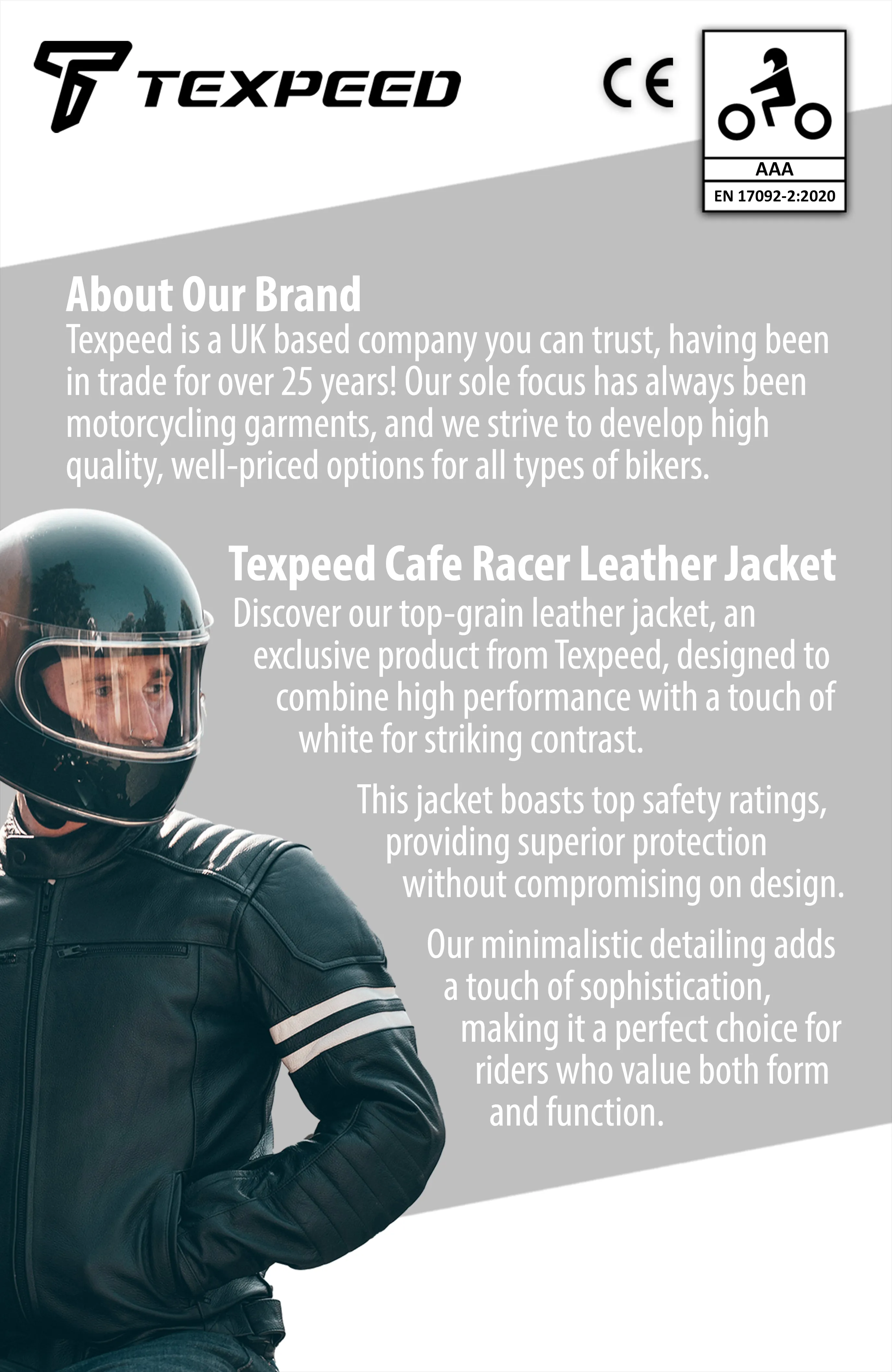 Café Racer Black Leather Motorcycle Jacket