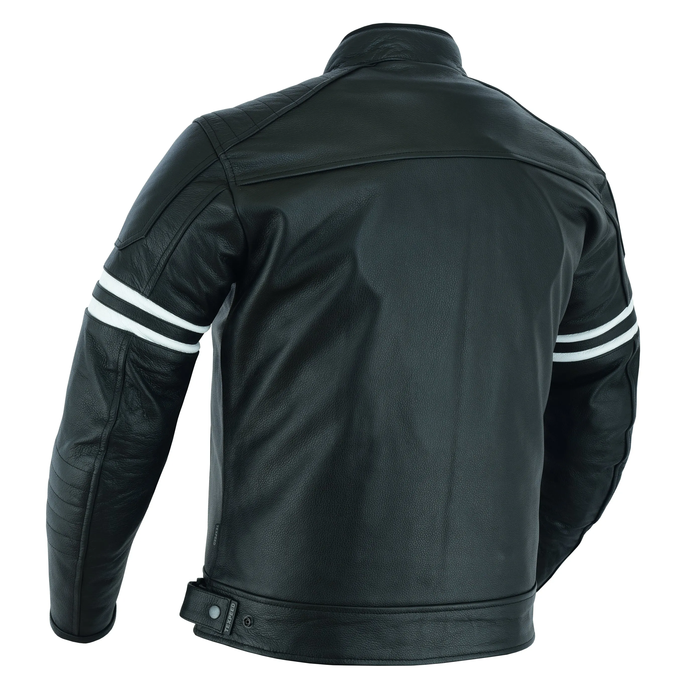 Café Racer Black Leather Motorcycle Jacket
