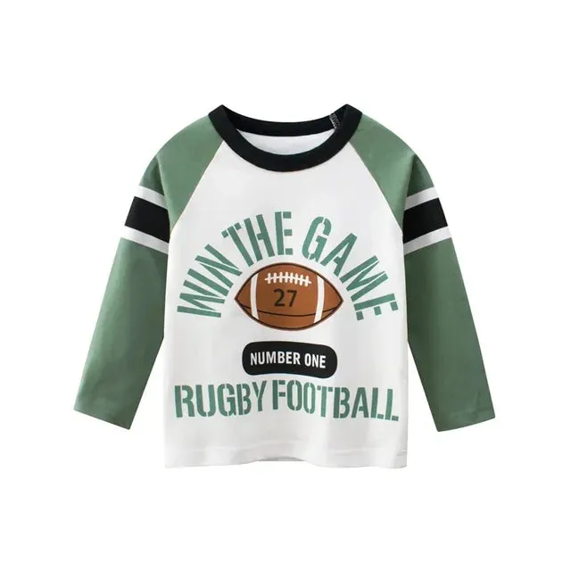Children Boys Clothing Toddler Kids Long Sleeves T-shirts for Girl Boy Tops Tees Baby Astronaut Dinosaur T Shirt
