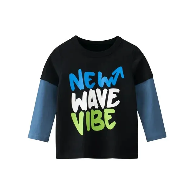Children Boys Clothing Toddler Kids Long Sleeves T-shirts for Girl Boy Tops Tees Baby Astronaut Dinosaur T Shirt