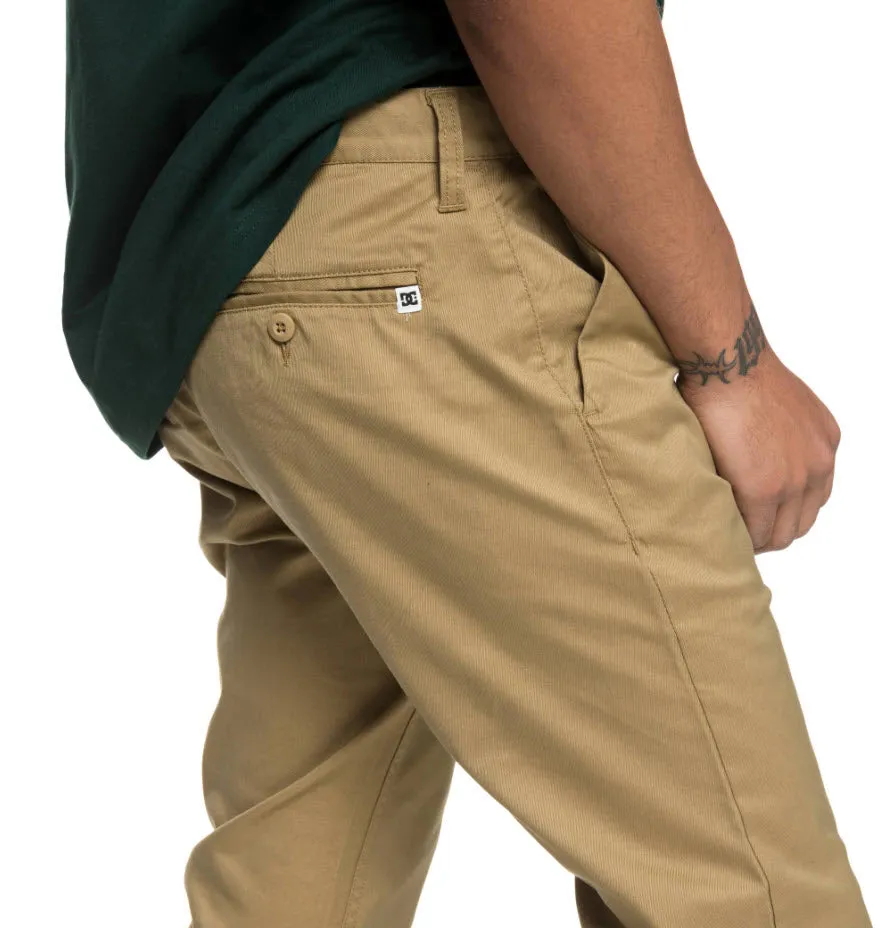 DC Men's Worker Straight Chino Pant Khaki EDYNP03136