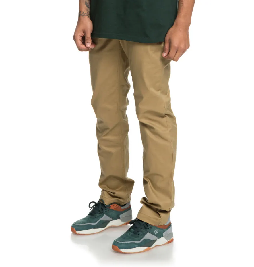DC Men's Worker Straight Chino Pant Khaki EDYNP03136