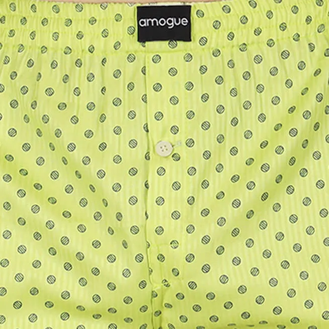 Fluro Green & Navy Printed Boxers Combo