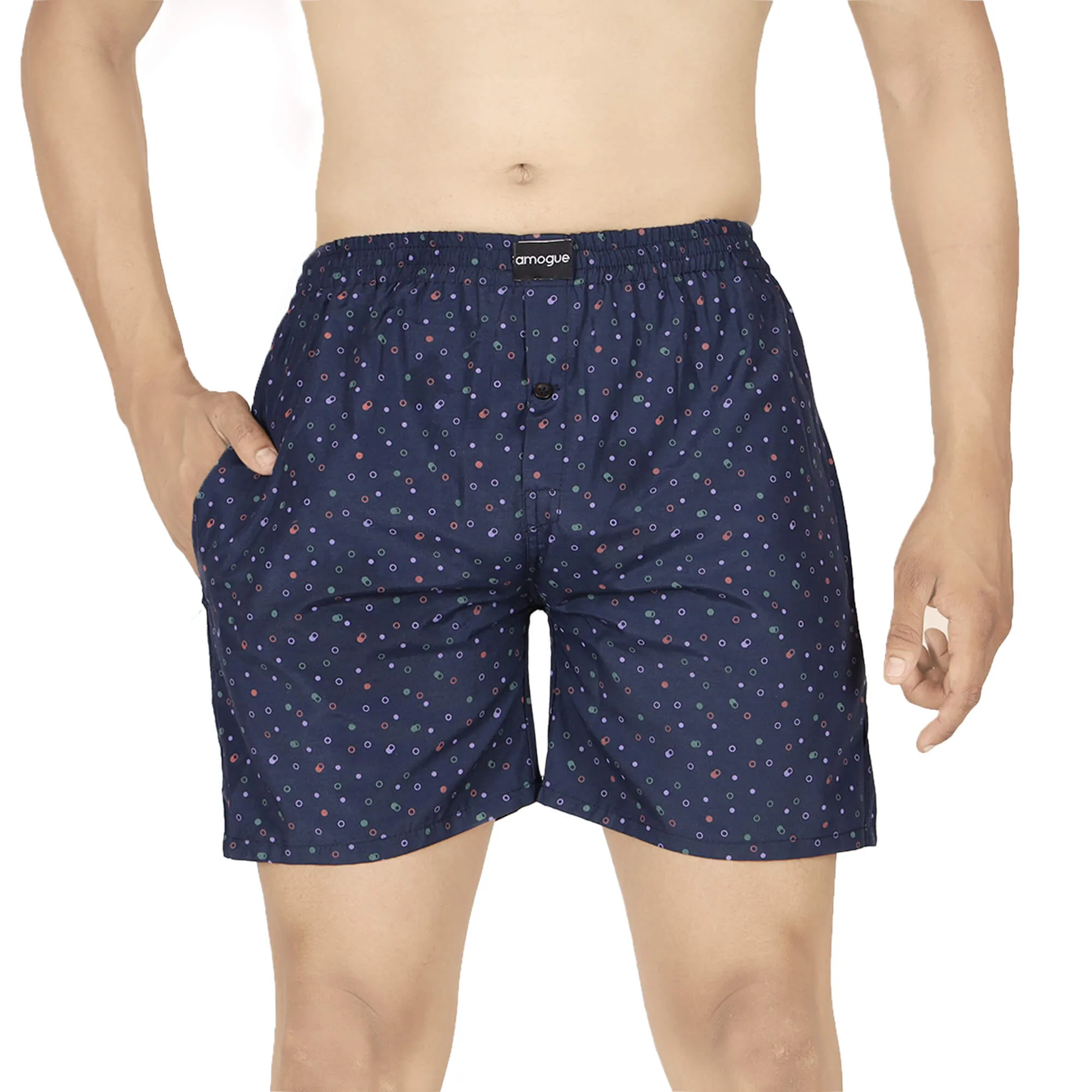 Fluro Green & Navy Printed Boxers Combo