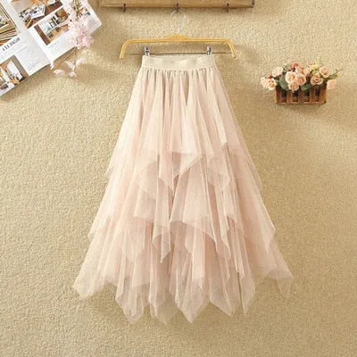 irregular Tulle Skirts