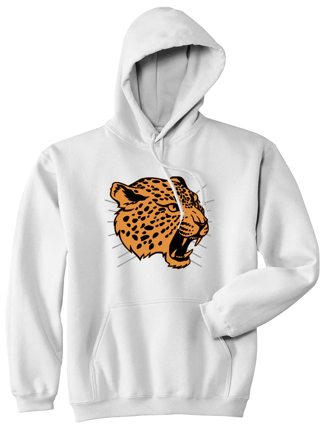 Jaguar Print Mens Pullover Hoodie