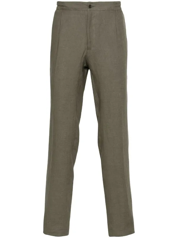 linen tailored trousers