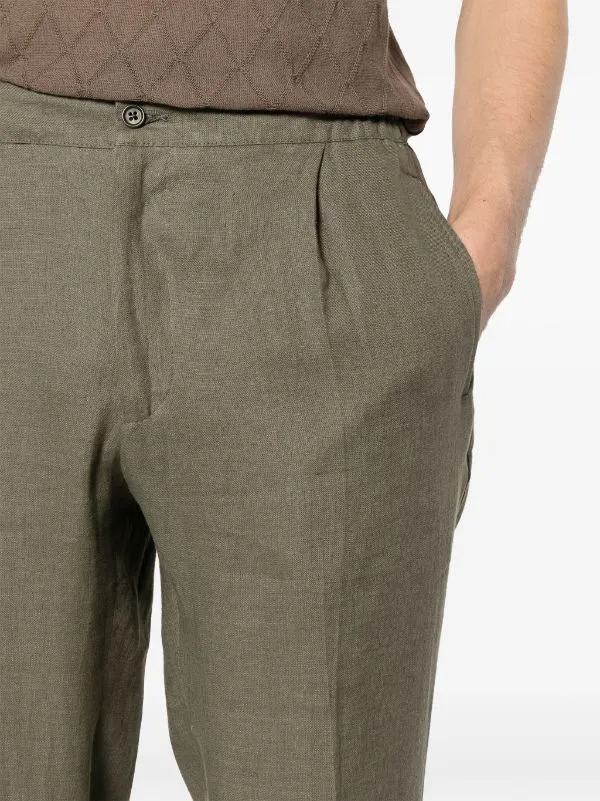linen tailored trousers
