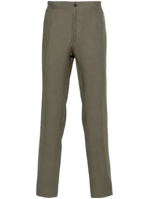 linen tailored trousers