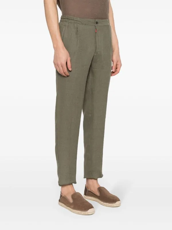 linen tailored trousers