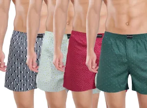 Lining Banana Red Olive Funky Printed Boxer Combo