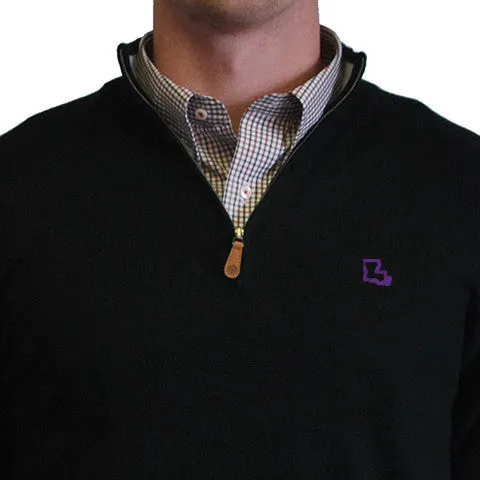 Louisiana Baton Rouge 1/4-Zip Pullover Black
