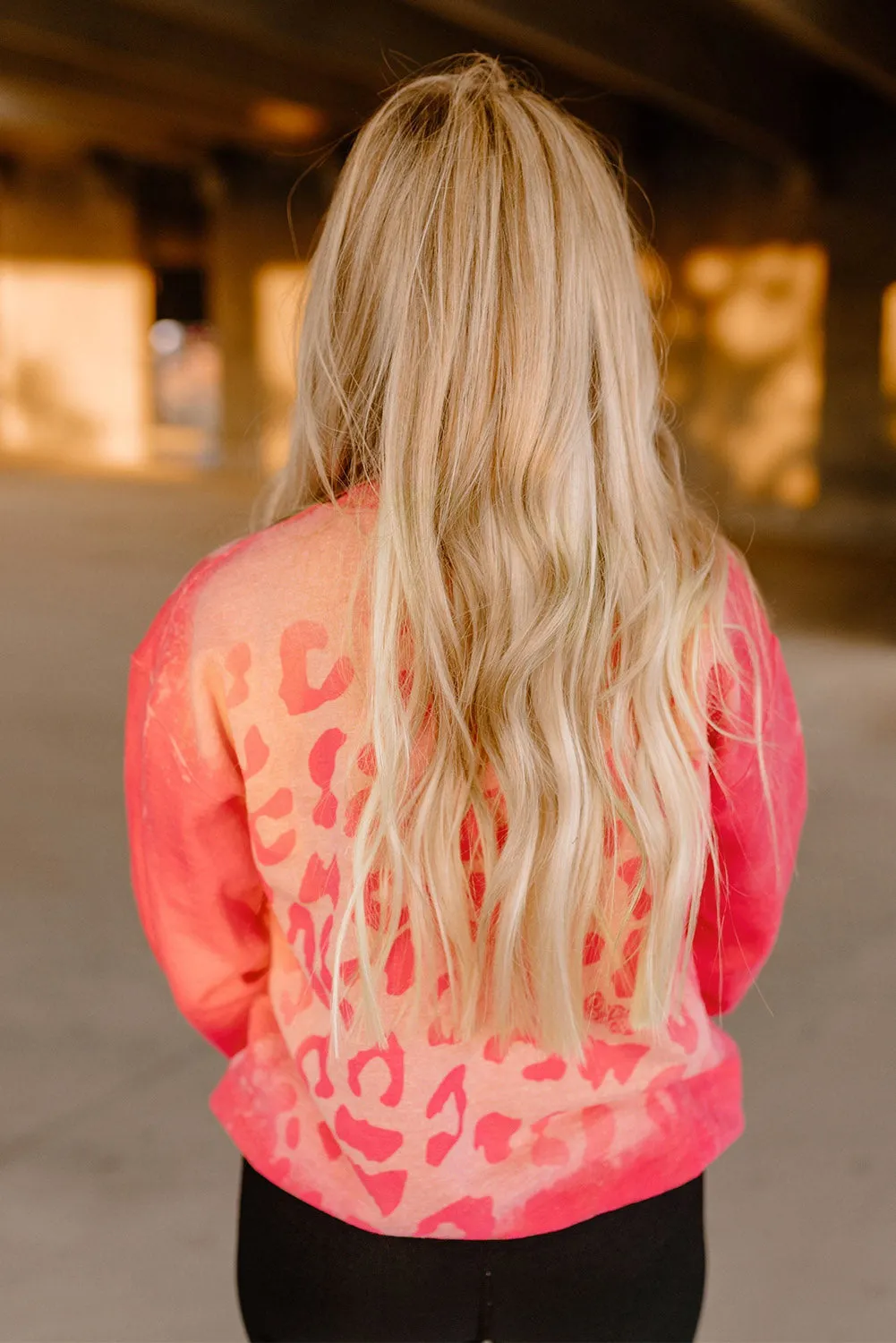 MAMA Leopard Print Crew Neck Pullover Sweatshirt