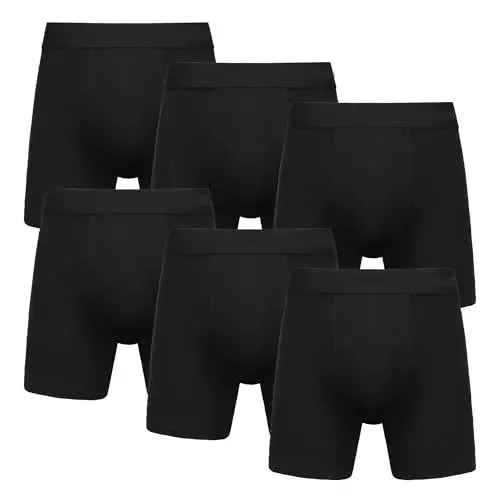 Mens Bamboo Boxers 3 Pack Breathable Viscose Elasticated Waistband Elastane Stretch Size S-XXL