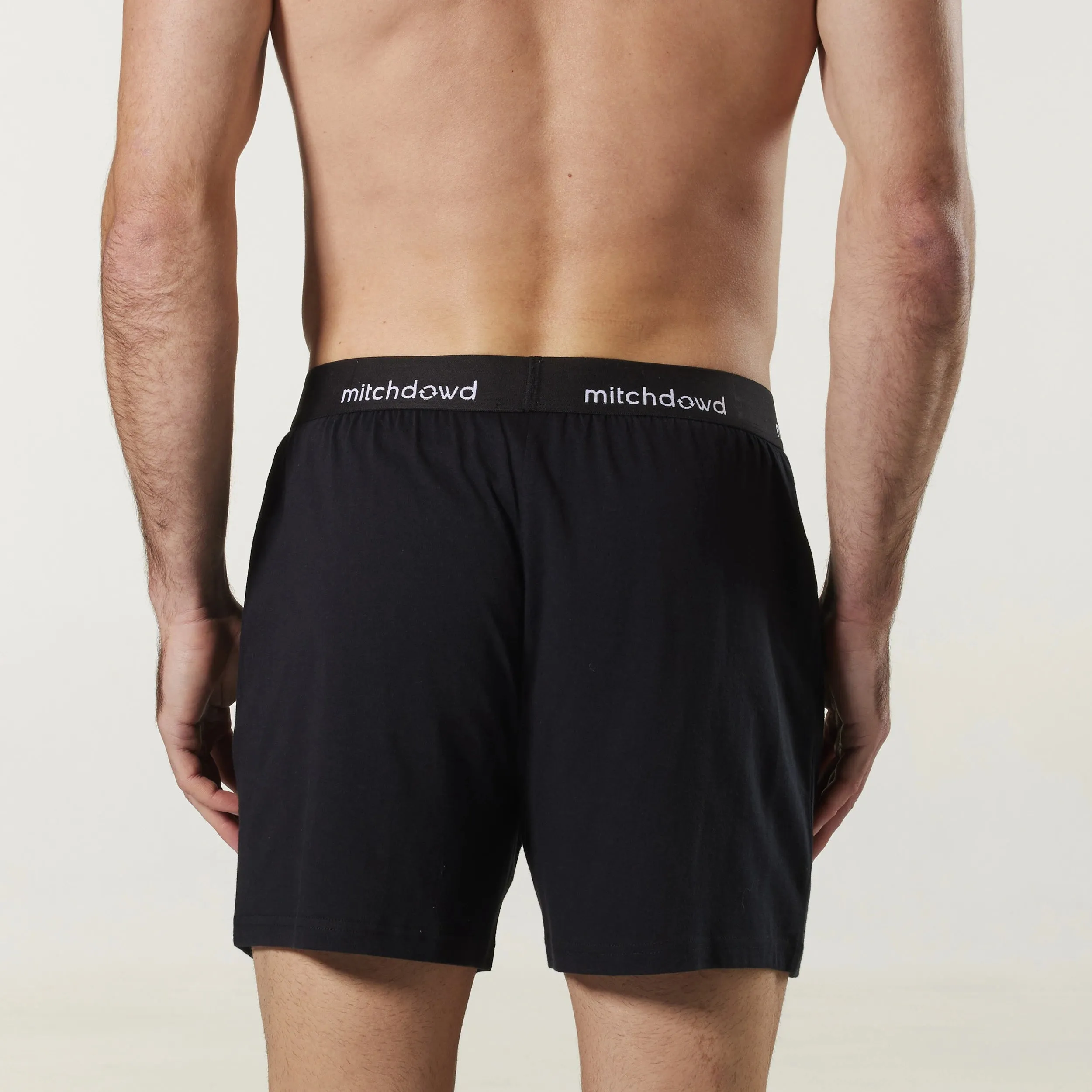 Men's Loose Fit Knit Boxer Shorts 3 Pack - Black