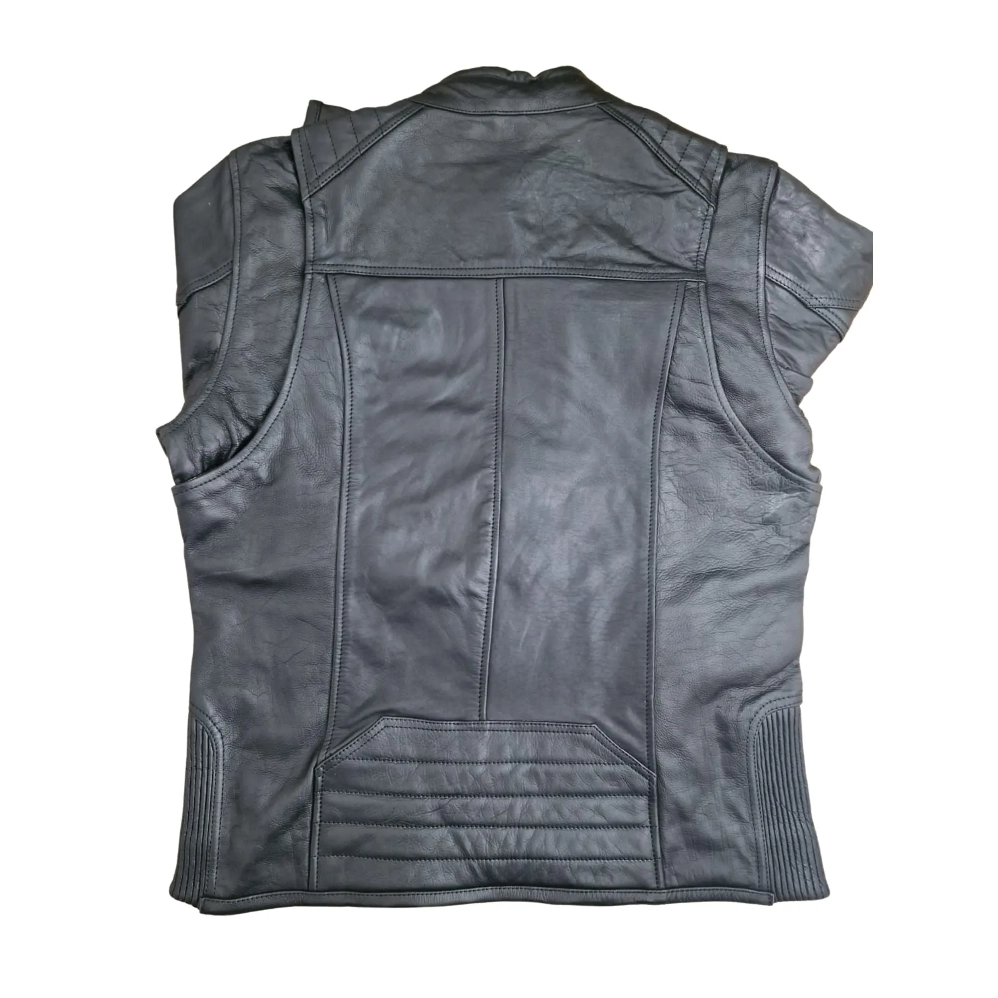 Men's Natural Leather Jackets 100% Top Layer Cowhide Vintage Stand Collar Pilot Jacket