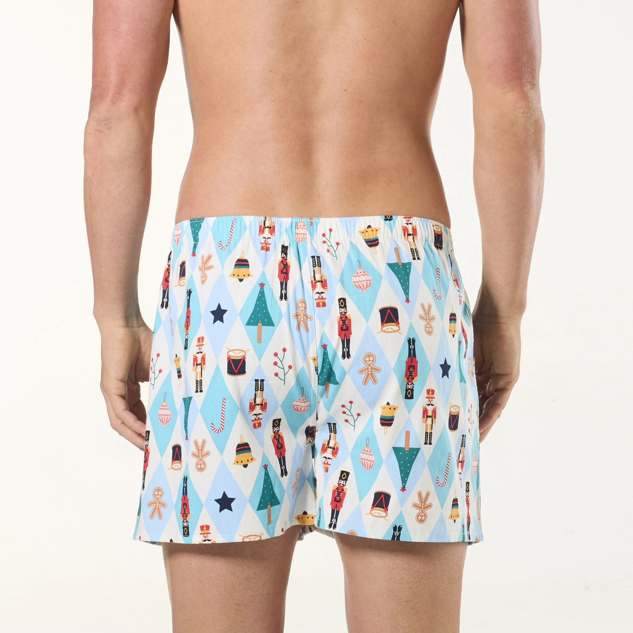 Men's Nutcracker Cotton Boxer Shorts - Blue