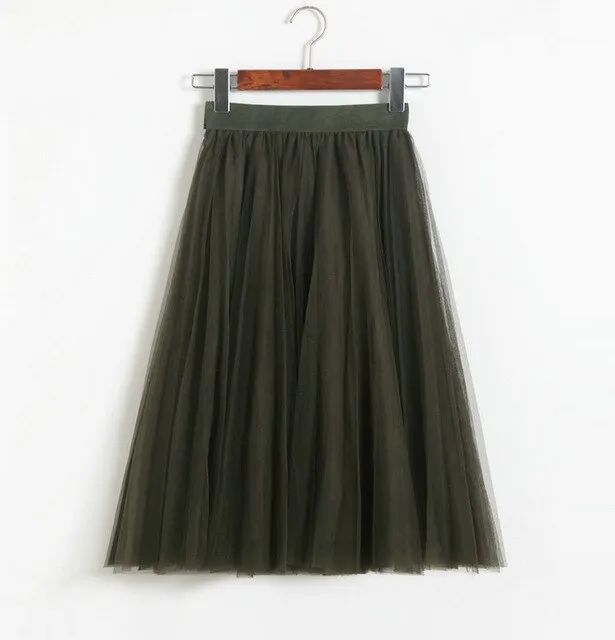 Midi Tulle Skirts