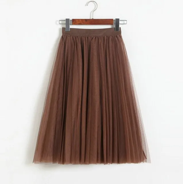 Midi Tulle Skirts