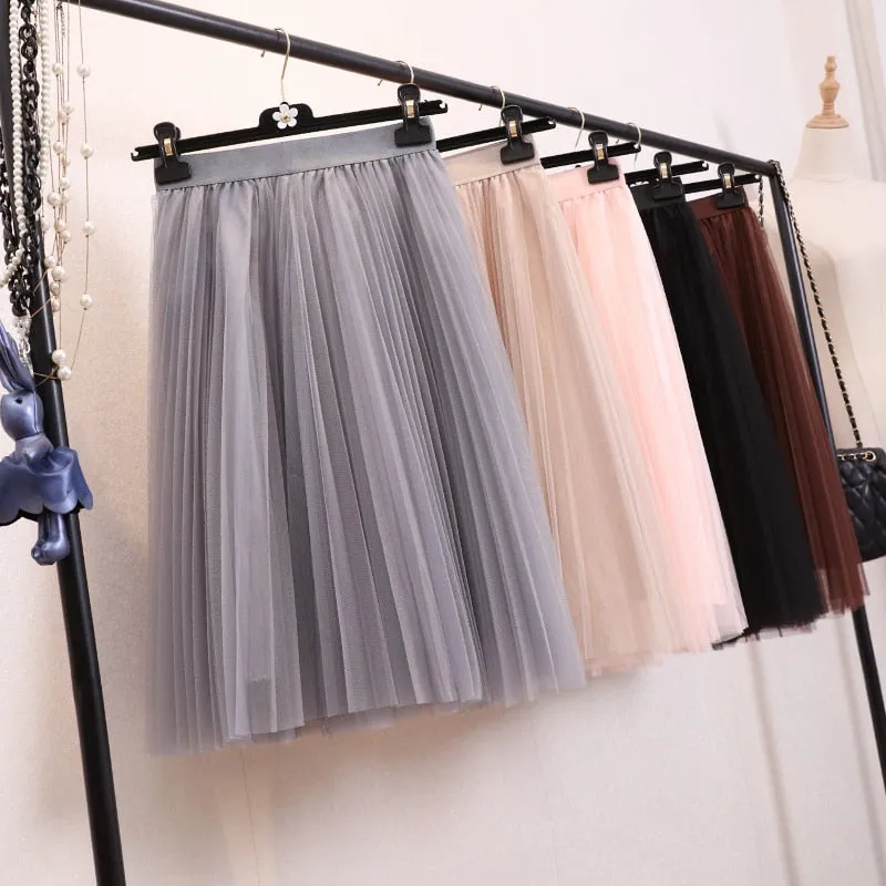 Midi Tulle Skirts