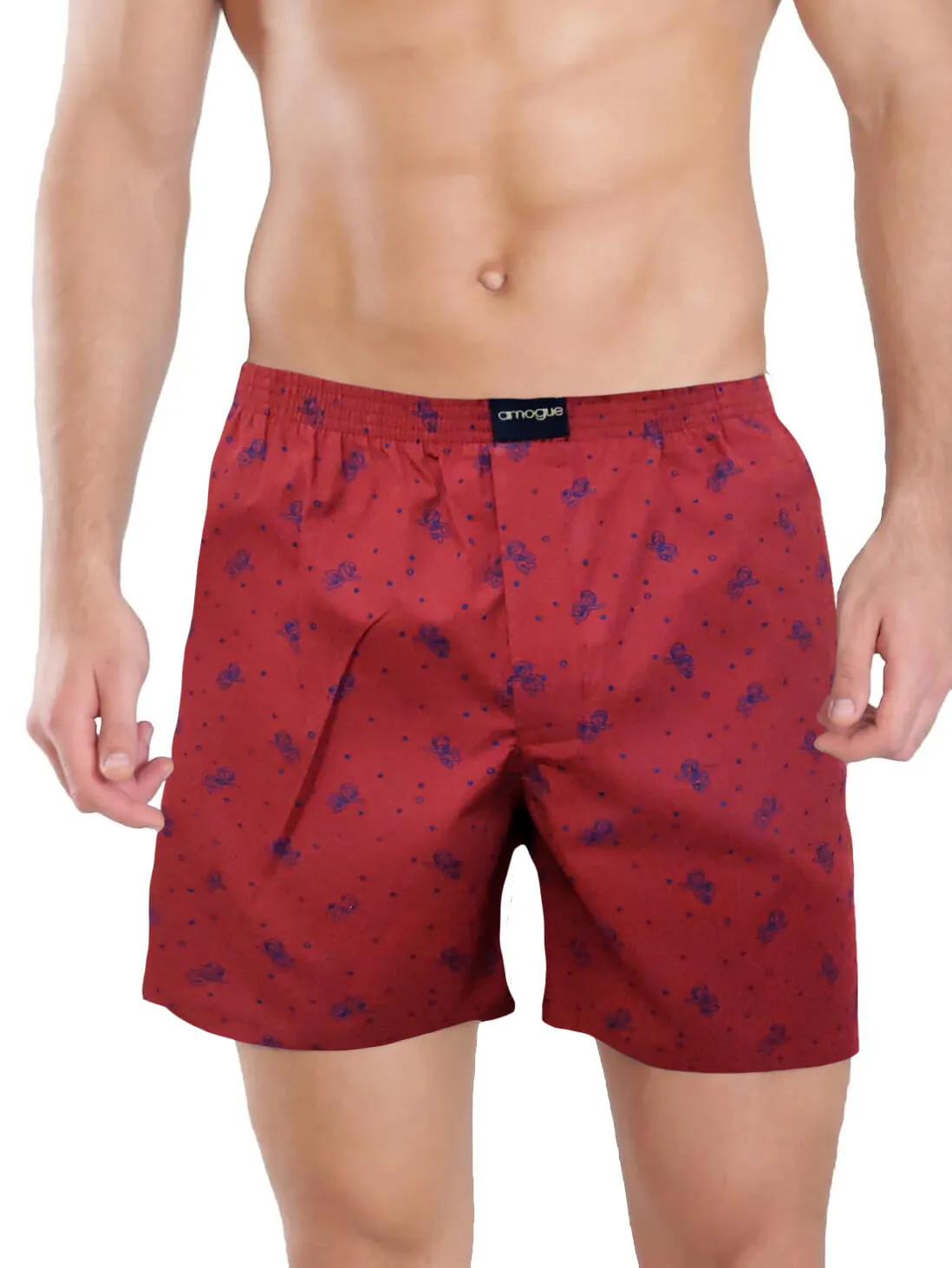 Navy Red Yellow Black 4 Men Boxers Combo