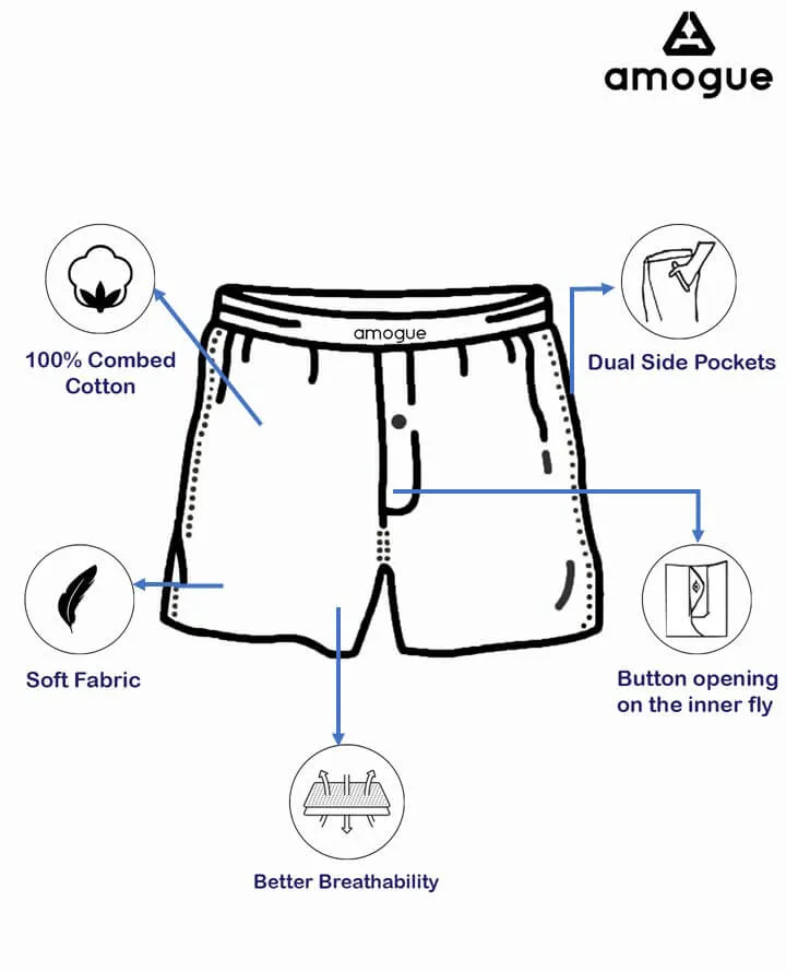 Navy Santa Printed Premium Boxers