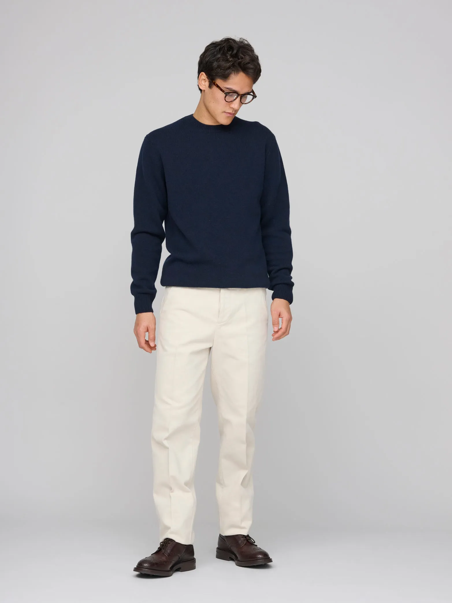 Pure Cashmere Crew,  Dark Navy