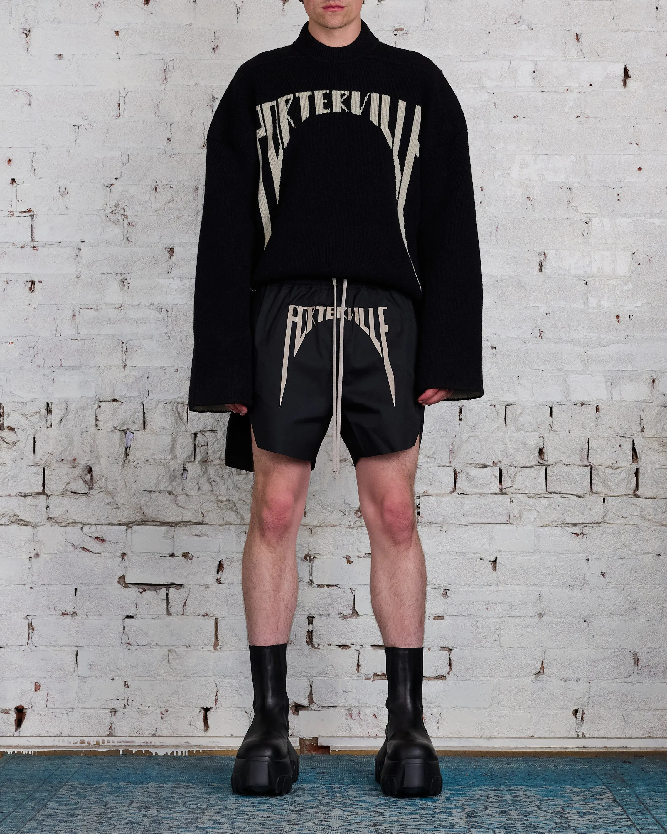 Rick Owens Runway Long Boxers TE Black/Pearl