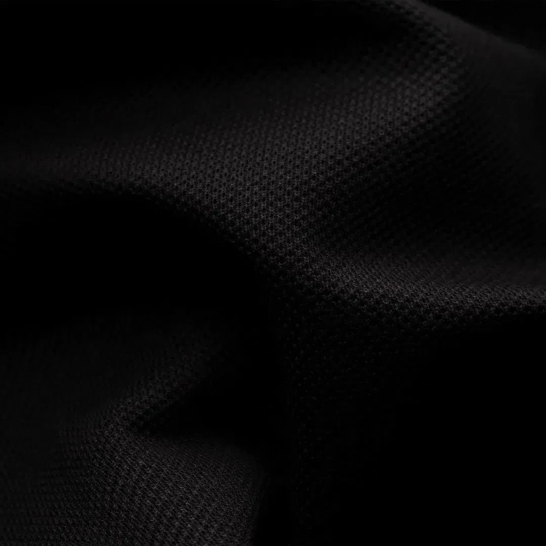 Slim Fit Black Knitted Short Sleeve Shirt