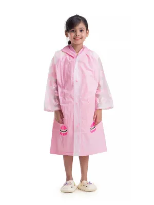 Sweet Macaron Hooded Raincoat for Girls