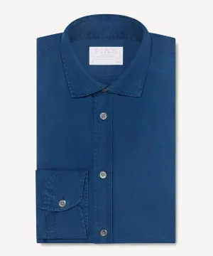 Thomas Pink Slim Fit Smart Casual Brushed Puppytooth Shirt