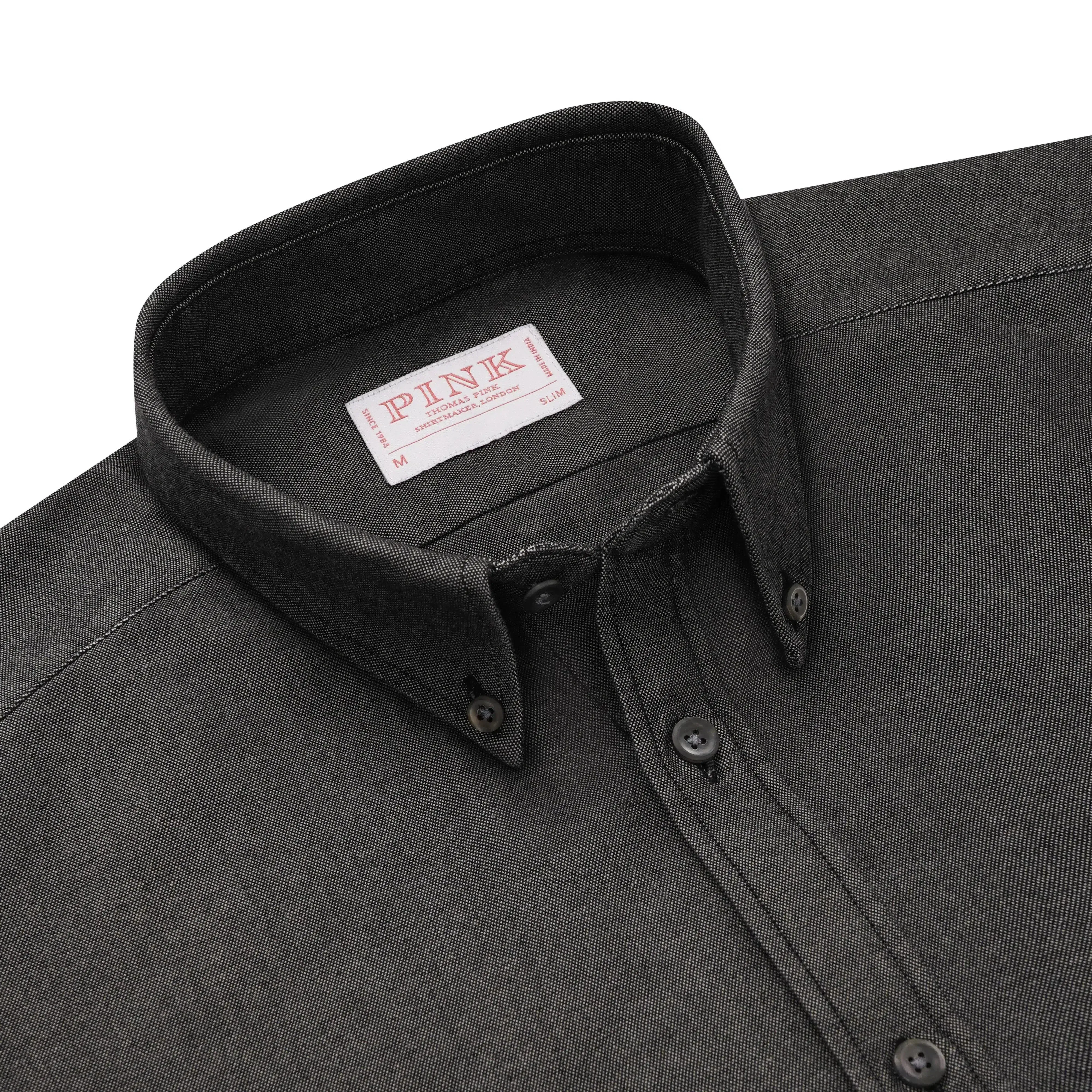 Thomas Pink Slim Fit Smart Casual Oxford Indigo Shirt