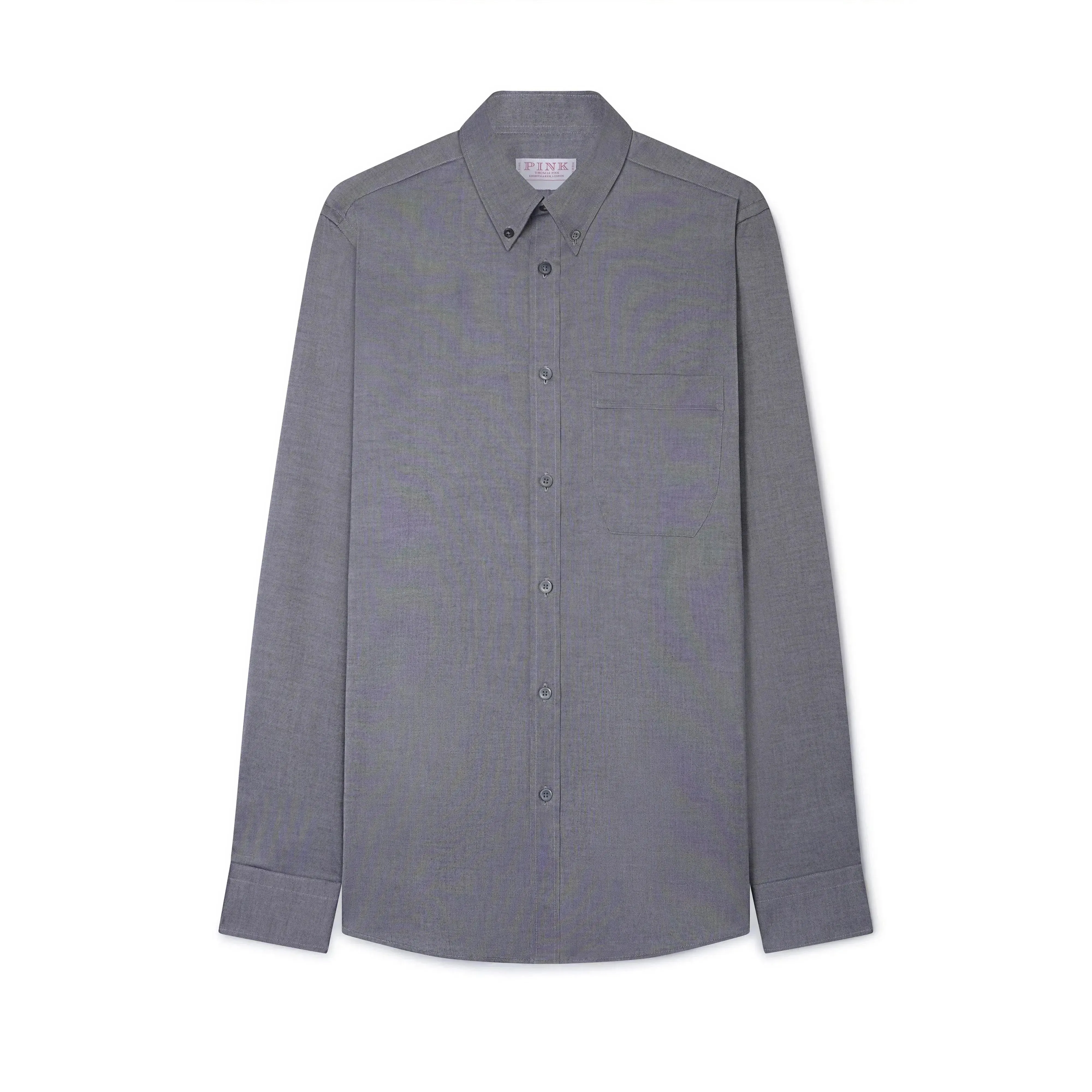 Thomas Pink Slim Fit Smart Casual Panama Cotton Shirt