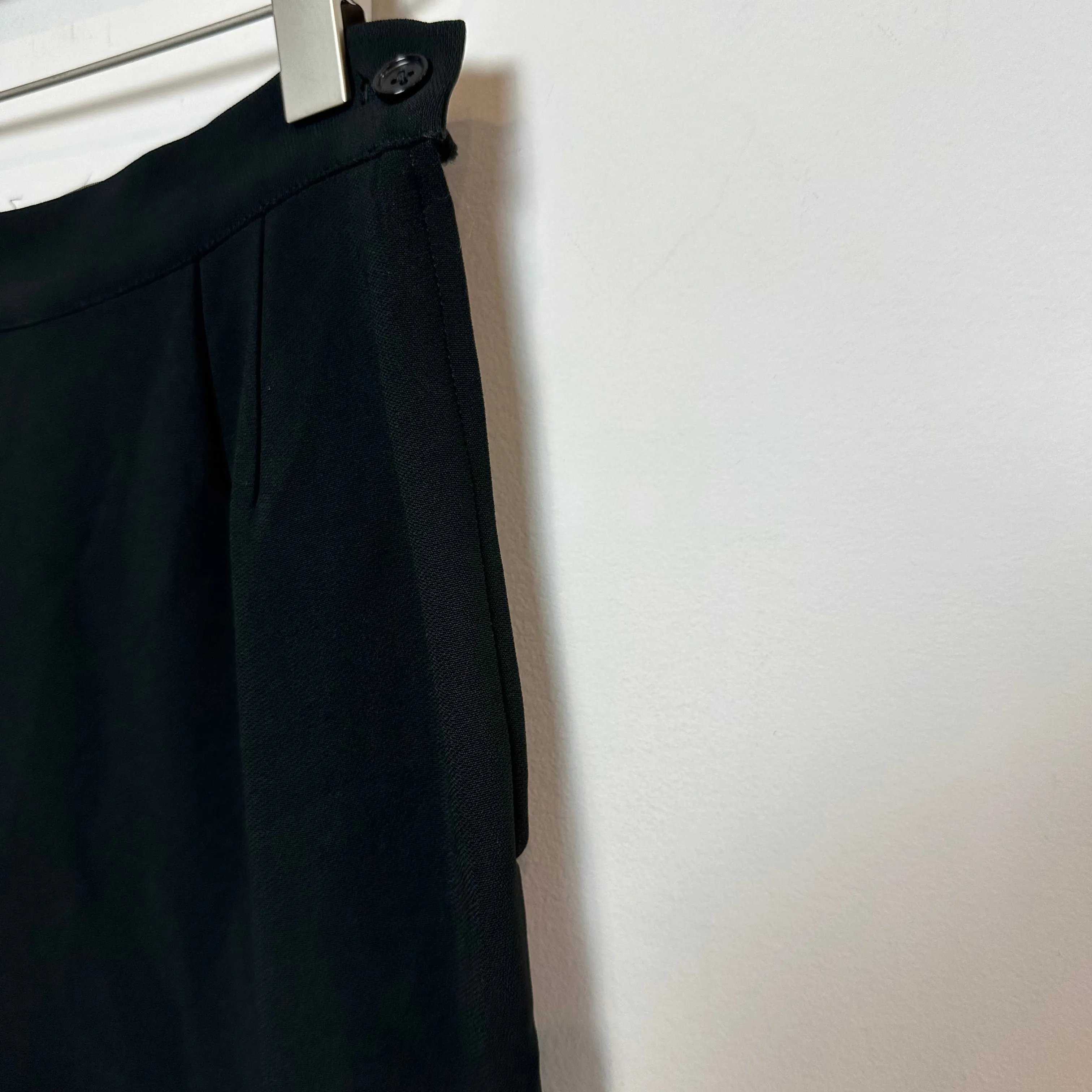 Vintage 90s Valentino Miss V Black Trouser Pants Pleat Front High Rise Straight Leg 8