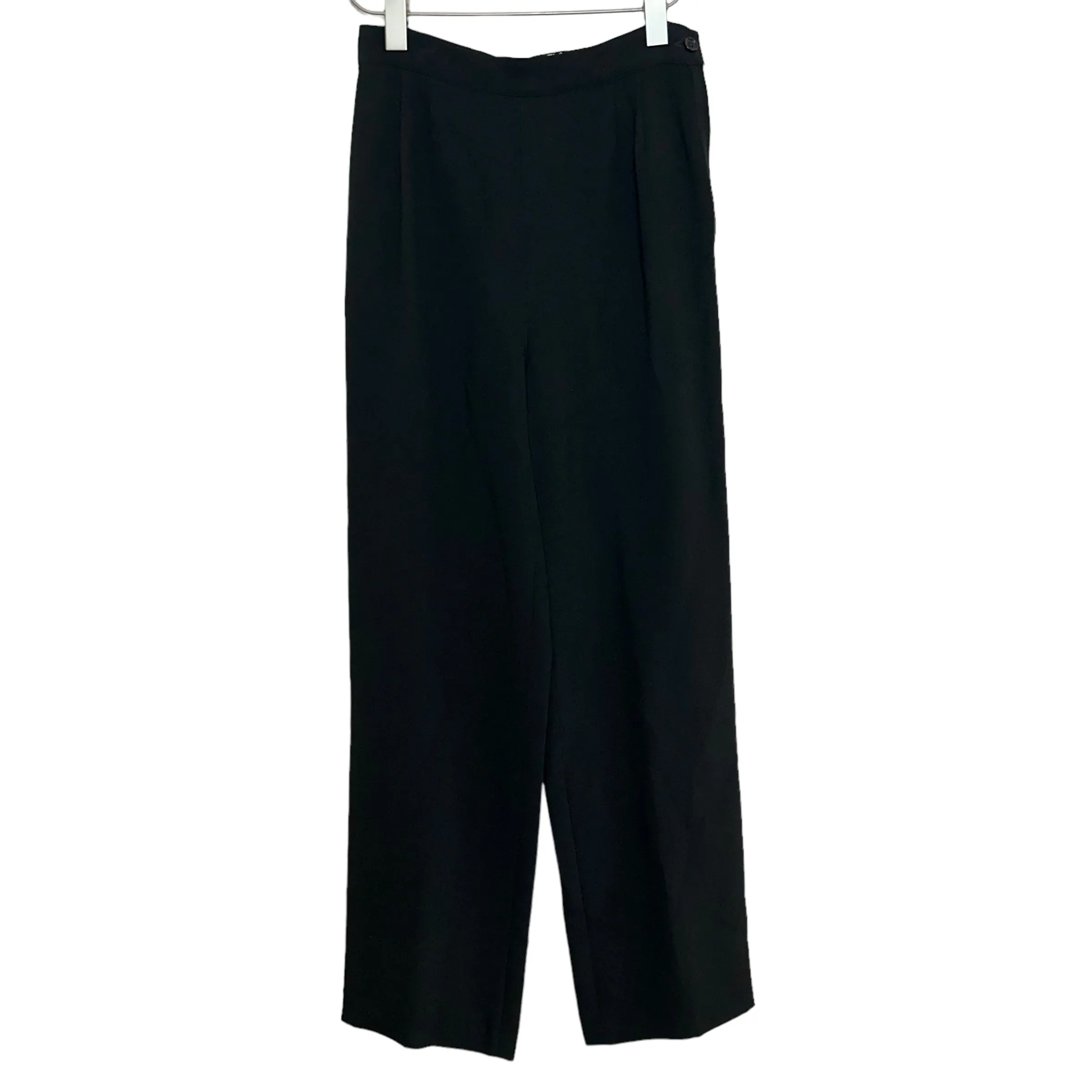 Vintage 90s Valentino Miss V Black Trouser Pants Pleat Front High Rise Straight Leg 8